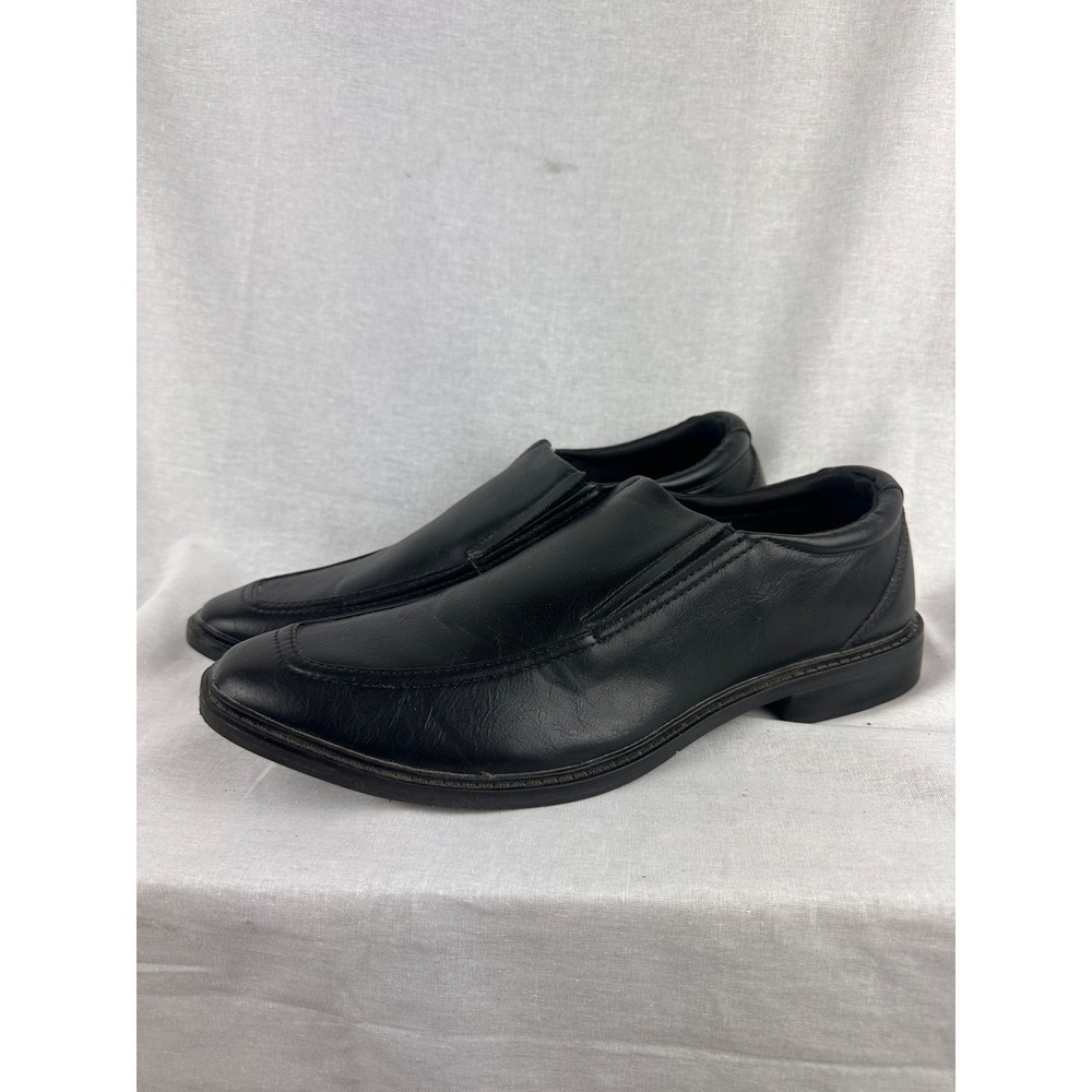 Goodfellow & Co Mens Black Slip On Square Toe Loafers Dress Shoes Size 11.5